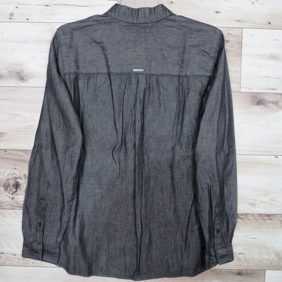 U.S. Polo Assn.* Women's‎ Button Down Long Sleeve Size Medium Black/Gray - Picture 2 of 10